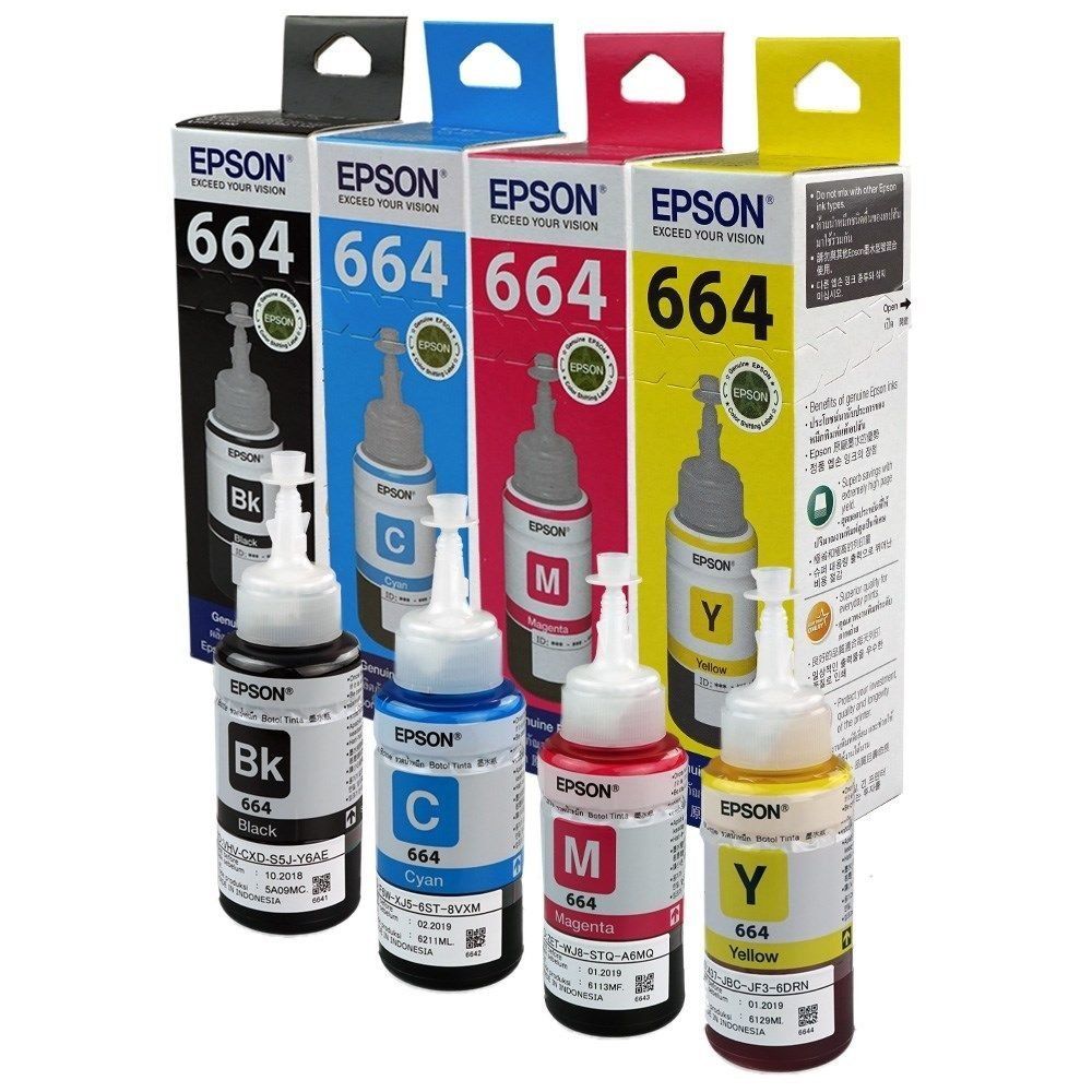 Paquete 4 Colores Tinta Original Epson 664 – GR Soluciones