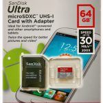 MICROSD CARD CLASS10 64GB HC SANDISK +ADP