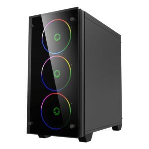 Case Gamer Gamemax Stratos H609 Led Rgb 2 Paneles Vidrio
