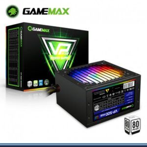 FUENTE 500W GAMEMAX VP-500 RGB APFC 80+PLUS WHITE