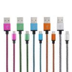 Cable de datos de carga micro USB Android Colores y luz Led.
