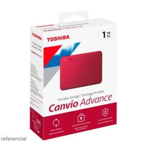Disco Duro de 1TB Externo Toshiba Canvio Advance Rojo