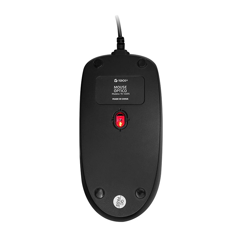 Mouse óptico Teros TE-1220S, 1000dpi, , USB, 3 botones, - Imagen 3