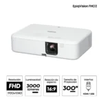 Proyector Portátil EpiqVision FH02 con Android TV, Smart, FHD 1080p de hasta 300", 3LCD