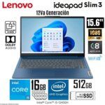 Notebook Lenovo IdeaPad Slim 3 15.6" FHD TN Core i5-12450H 2.0/4.4GHz 16GB LPDDR5-4800