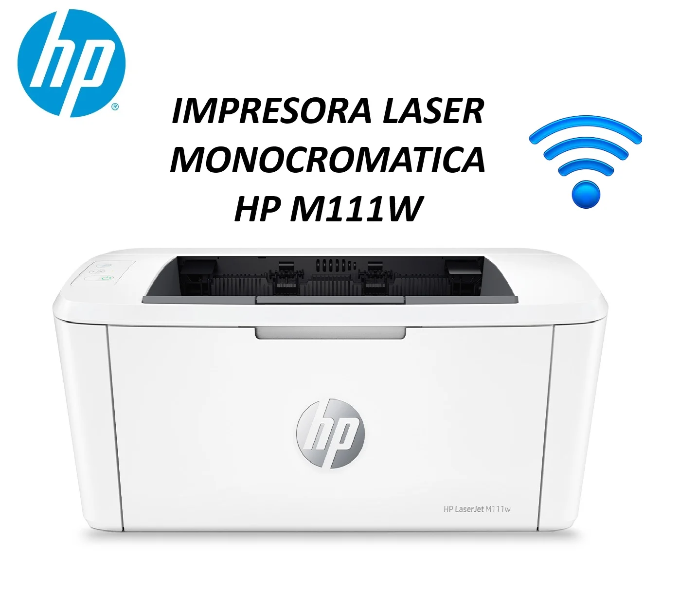Impresora HP LaserJet Monocromatica M111w, Imprime/Wi-Fi/Wi-Fi Direct/Bluetooth/USB 2.0