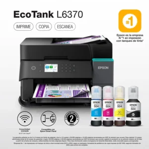Multifuncional de tinta Epson EcoTank L6370, imprime/escanea/copia/Wi-Fi/Ethernet/USB